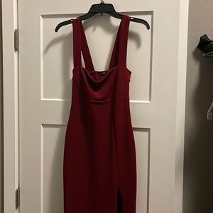 Boohoo dress - tall square neck side split maxi dress
